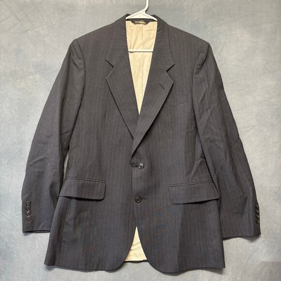 Man in Wool Blazer Union Made in USA Pinstripe Preppy Academia Professor Office - Picture 1 of 11